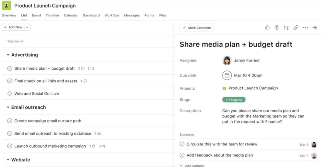 Asana Project Management Software For Project Clarity